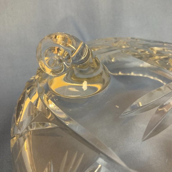 Vintage Glass Bowl Footed Handcut Pinwheel - Picture 7 of 7